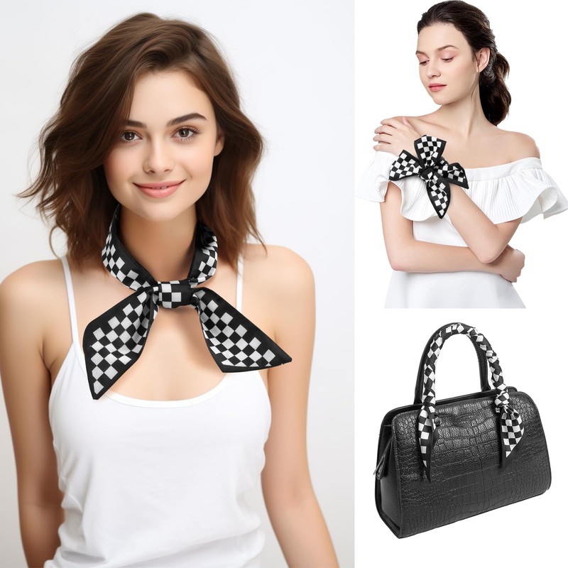 Bufanda de Cuello Seda 8 Piezas Bufandas para Mujer Multipurpose