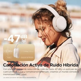 SoundPEATS Space Pro Audífonos Inalámbricos de Diadema 151H Reproducción