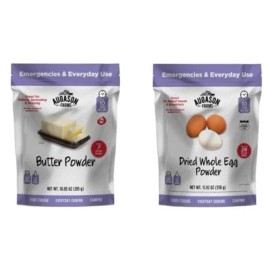Augason Farms Dried Whole EGG & BUTTER Powder RESEALABLE POUCH Emergency Food