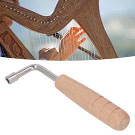 Harp Tuning Tool, Harp Piano Tuning Key Professional Stable Stainless Portable Wooden Handle Instrument Wrench Tone Tuning Wrench Spanner Tuner Tone Tuning Assistant