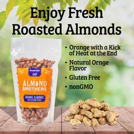 Almond Brothers - Hand Crafted Orange Almonds with Cayenne Pepper, Gluten-Free, Non-GMO, Candied Almonds - 2 lb Bag