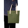 REDSINDA Canvas Aesthetic Tote Bag with Zipper and Pockets Grocery