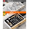 Freyvora Silverware Drawer Organizer Tray, Expandable Utensil Organizer Food Grade