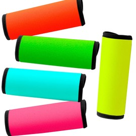 Gowraps Neoprene Luggage Handle Wraps for Traveling Bright Color Luggage Tags/Handle Wraps/Handle Covers-Mixed 5 Colors