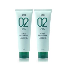Amos Green Tea Real Feel Intensive Moisture Pack 250ml 1+1 / 아모스 녹차실감 인텐시브 모이스처 팩 250ml 1+1