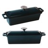 Enameled Cast Iron Bread Pan with Lid - Red -