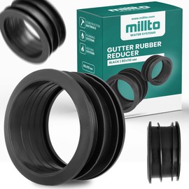 Millto™ Gutter Drain Pipe Reducer 80/110 Rubber Hose Connector Gutter Fitting Adapter Rainwater System Joiner Coupler