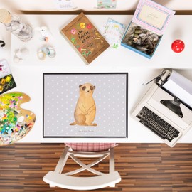 Mr. & Mrs. Panda Desk Mat Meerkat Gift, Wild Animals, Large Desk Mat, Saying, Desk Mat
