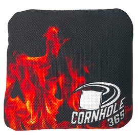 Cornhole365 Themed Cornhole Bags - All-Weather, Heavy-Duty Fabric, Resin Filling, Double-Stitched Duck Cloth - Professional Corn Hole Bean Bags for Indoor & Outdoor Use - Fire & Ice - Set of 8