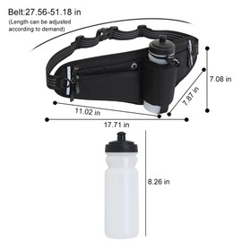 Active Bottle Unisex-Gürtel Trail,Gürteltasche Mit Flaschenhalter,Hüfttasche Bauchtasche Für Trinkflasche,Laufgürtel Running Hydratation Running Belt,Mit 600ML Trinkflasche,Kiuiom