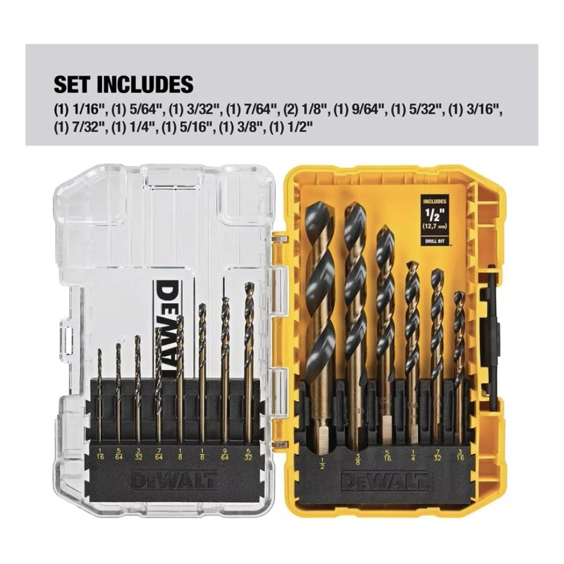 DeWalt Juego 14 Brocas Dewalt® con óxido negro acero alta