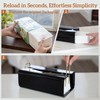 Acrylic Tissue Box Holder Rectangle​ with Curved Design - Decorative
