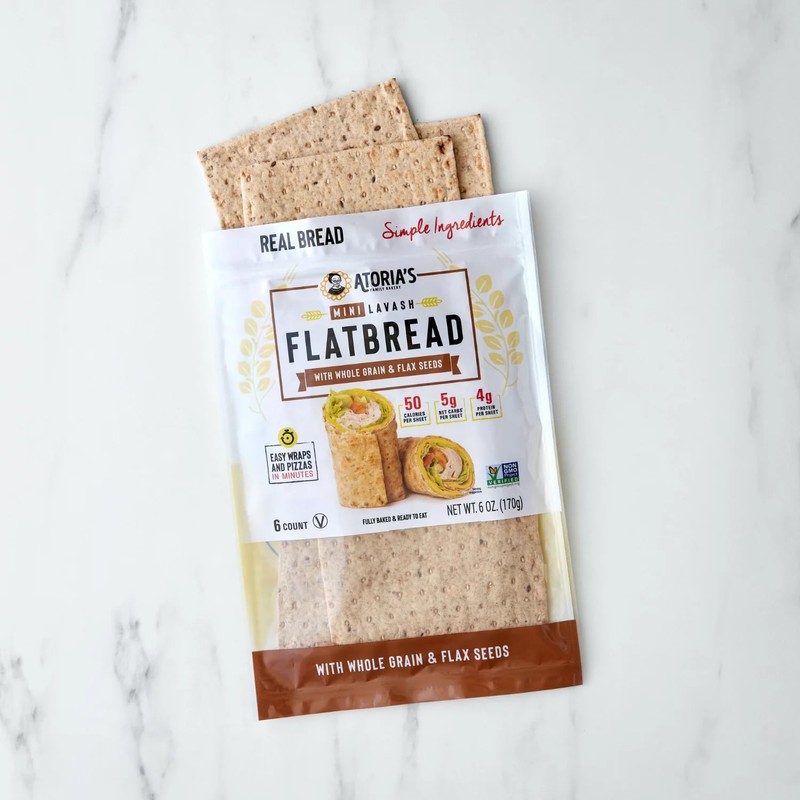 Atoria's Family Bakery Mini Whole Grain & Flax Lavash Flatbread