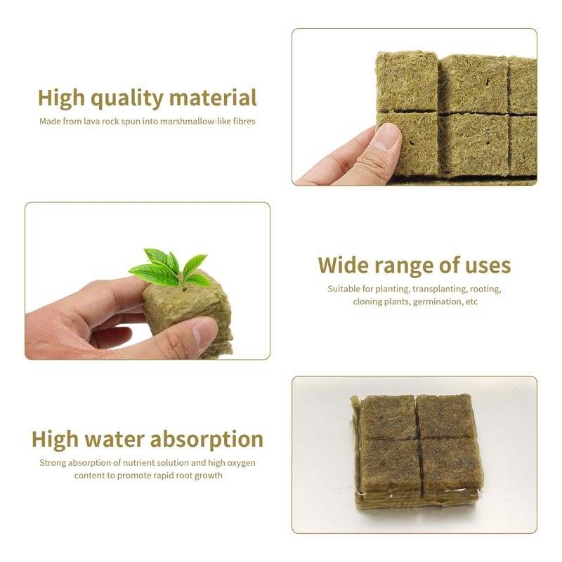 Klaimbmo Rockwool Cube, Rock Wool Cultivation Cube, Rock Wool Hydroponics,
