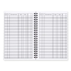 Side Spiral Bound Bucks Checkbook/Transaction Register