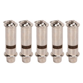 VGEBY Silbato de Supervivencia, 5 Uds. Silbato de Emergencia de Metal Silbato de Acero Inoxidable para Exteriores para Entrenador ÁRbitro Policía Escuela de Seguridad