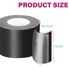 GEYYANG Joist Tape for Decking 4" x 50',Waterproof Deck Joist Tape,Anti-Corrosion, Self-Adhesive Deck Tape, Seal Butyl Deck Flashing Tape for Deck Joists and Beams(1 Roll)