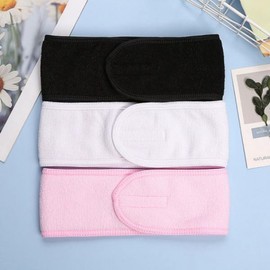 Velcro Facial Cleansing Headband Microfiber Turban M10581 4ea