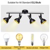 HiBay Track Lighting Fixtures Ceiling, Adjustable 4-Light Track Light Kit,