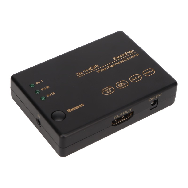 4K HD Switcher 3 in 1 Out 4K 60Hz HDR
