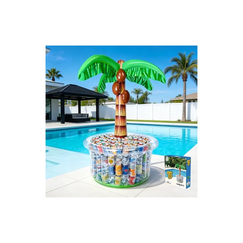 Inflatable Palm Tree Cooler 60" Inflatable Pool Party Bar Inflatable