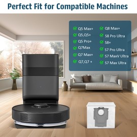 22 Pack Dust bags Compatible with Roborock Q5+, Q5 Pro+, Q5 DuoRoller+, Q5 Max+ Plus, Q7+, Q7 Max+, Q8 Max+, S8 Pro Ultra, Q10 Robot Vacuum Cleaner, S7 MaxV, 3.5L Large Capacity Disposable Bag