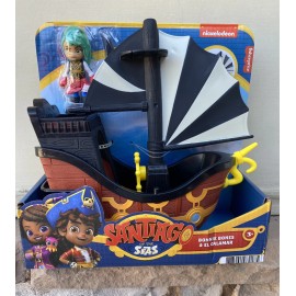 Fisher-Price New BONNIE BONES & EL CALAMAR Santiago Of The Seas PIRATE Ship & Figure Set