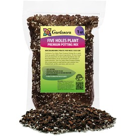 Premium Five Holes Monstera Potting Mix - Hand-Crafted Blend for Optimal Nutrients by Gardenera - 1 Quart