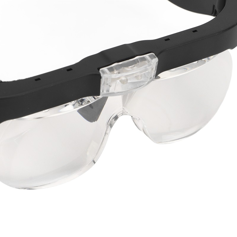Headband Magnifying Glass Adjustable LED White Light 4 Interchangeable Lenses
