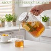 1 Gallon Circular Glass Pitcher with Lid, Round Teapot with
