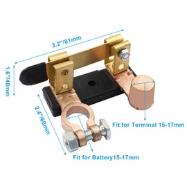Jiozermi 12V 24V Battery Disconnect Switch, Top Post Knife Blade Master Switch for Car, Marine, Boat, Truck, RV(Vertical)