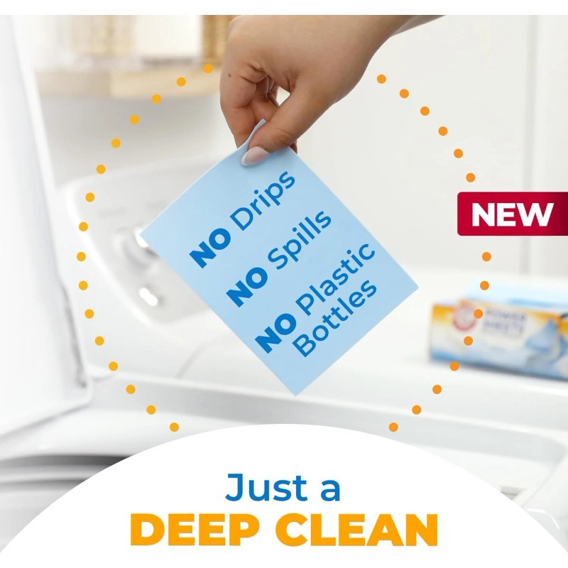 Arm & Hammer Power Sheets Laundry Detergent, Fresh Linen 50Ct,