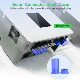 Bateria Power 50 Pairs Solar Connector Caps, Obvious Color Solar Panel Connectors End Caps IP68 Weather Resistant Male and Female Dust Cover -Soft Caps