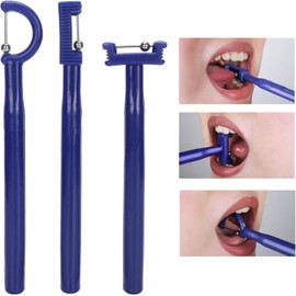 Entrenador de Lengua Todo en uno, 4 Piezas Terapia de Lenguaje (Azul) Herramienta de Ejercicio con Punta de Lengua,Reducir Ronquidos y Corregir Dislalias en Adultos y Niños