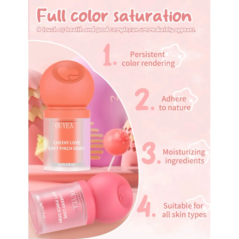 Ouyea Rubor Líquido Resistente Al Agua Multifunción Sombras