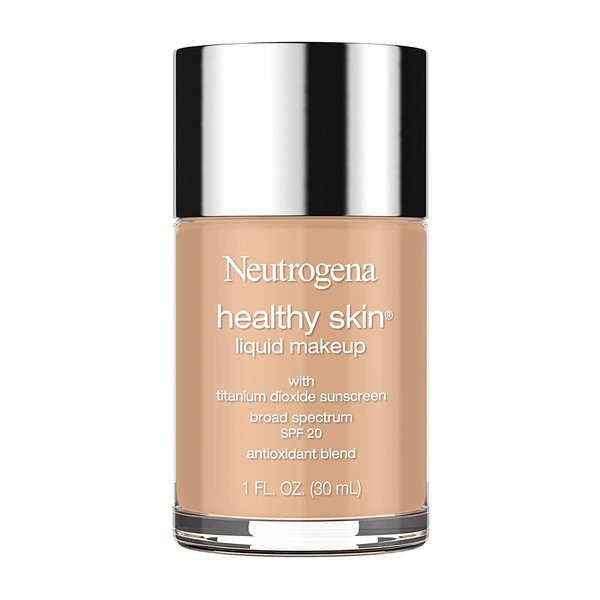Neutrogena Healthy Skin Liquid Makeup Foundation, Broad Spectrum SPF 20 Sunscreen, Lightweight & Flawless Coverage Foundation with Antioxidant Vitamin E & Feverfew, 115 Cocoa, 1 fl. oz