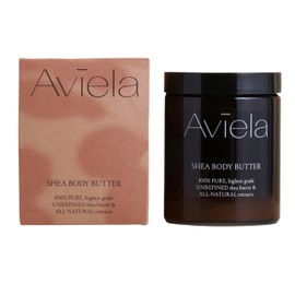 Aviela Ultimate Shea Body Butter Deep Hydration, Quick Absorption | 100% Pure Unrefined African Shea Butter | Vegan, Ethical, and Kind to the Planet | 180ml