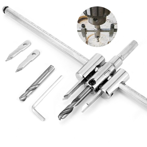 Circle Hole Cutter Saw Kit, Adjustable 30-300 MM Circle Hole