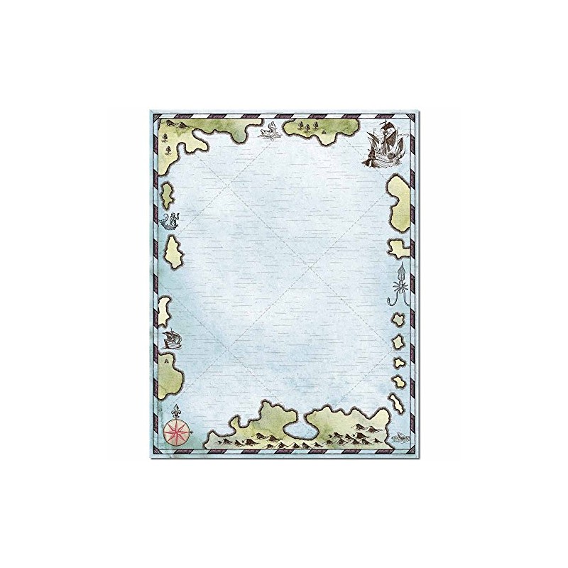 Treasure Map Letterhead Laser & Inkjet Printer Paper, 25 pack