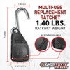 Rope Ratchet 3/8" Tie Down Pulley Hanger, Heavy Duty Locking