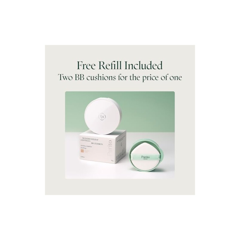 PURITO SEOUL Wonder Releaf Centella BB Cushion #21 Beige claro,