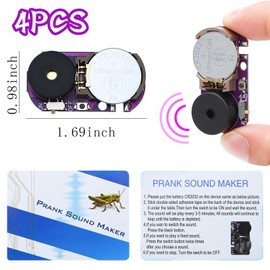 ONEST 4 Pieces Cricket Noise Maker with 20 Sounds New Prank Beeping Concealed Noise Stuff for Adults