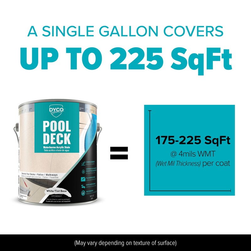 Dyco Pool Deck Waterborne Acrylic Stain - Tint Base, 1
