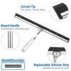ecooe Stainless Steel Shower Squeegee with Hook, 12″ Shower Glass