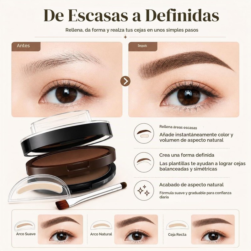 Stamp de cejas doble color waterproof – Kit #02 Light