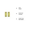 QCAA Solid Brass Rectangular Flush Pull, 3" 1x1/8 x 3/8",