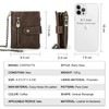 Contacts RFID Mens Wallet with Zip Pocket,Genuine Leather Bifold Wallet