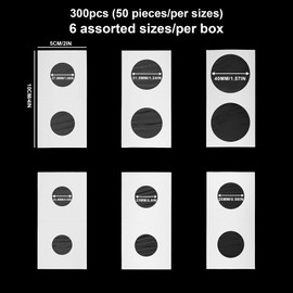 Uncle Paul 300pcs Coin Flips 2 x 2 Inch Pockets 6 Sizes Cardboard Coin Holder Coin Album Book for Coin Collection Accessories FC01MX1