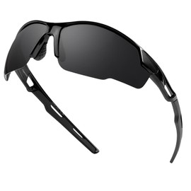 SIPHEW Polarized Sports Sunglasses for Men, Wrap Around Sun Glasses with UV400 Protection for Running, Cycling, Fishing