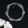 HSQYJ Long Oval Crystal Link Necklace for Women Dainty Simulated